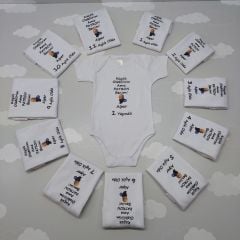 12 Aylık Patron Bebek Desenli Zıbın Seti