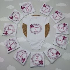 12 Aylık Kelebek Desenli Zıbın Seti