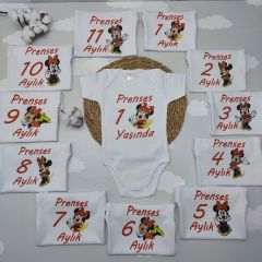 12 Aylık Minnie Mouse'lu Zıbın Seti