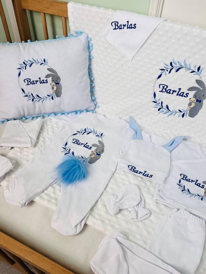 Avantajlı 12 Parça Tavşan Model Nakışlı Set