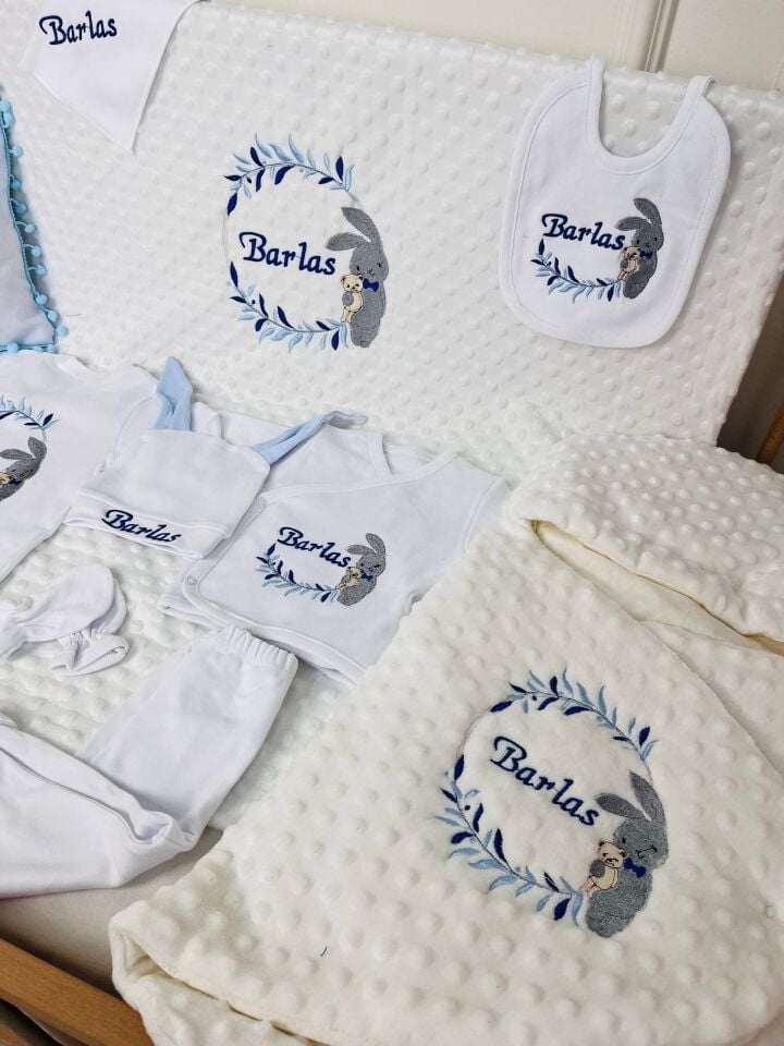 Avantajlı 12 Parça Tavşan Model Nakışlı Set