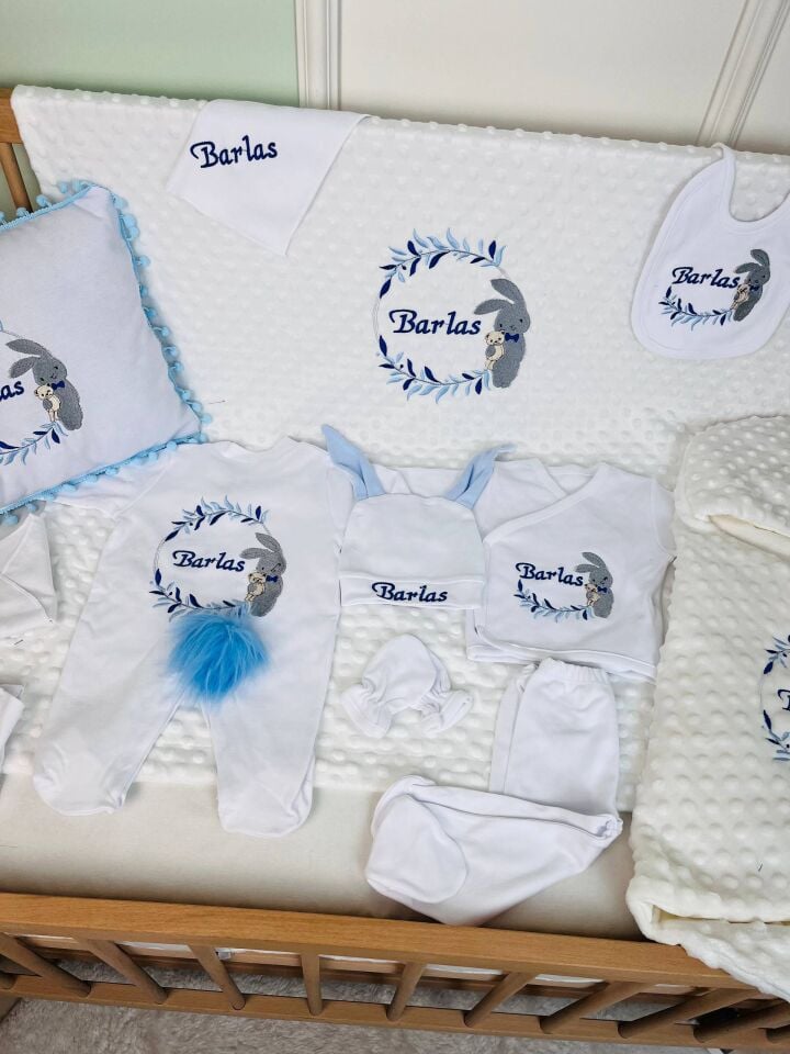 Avantajlı 12 Parça Tavşan Model Nakışlı Set