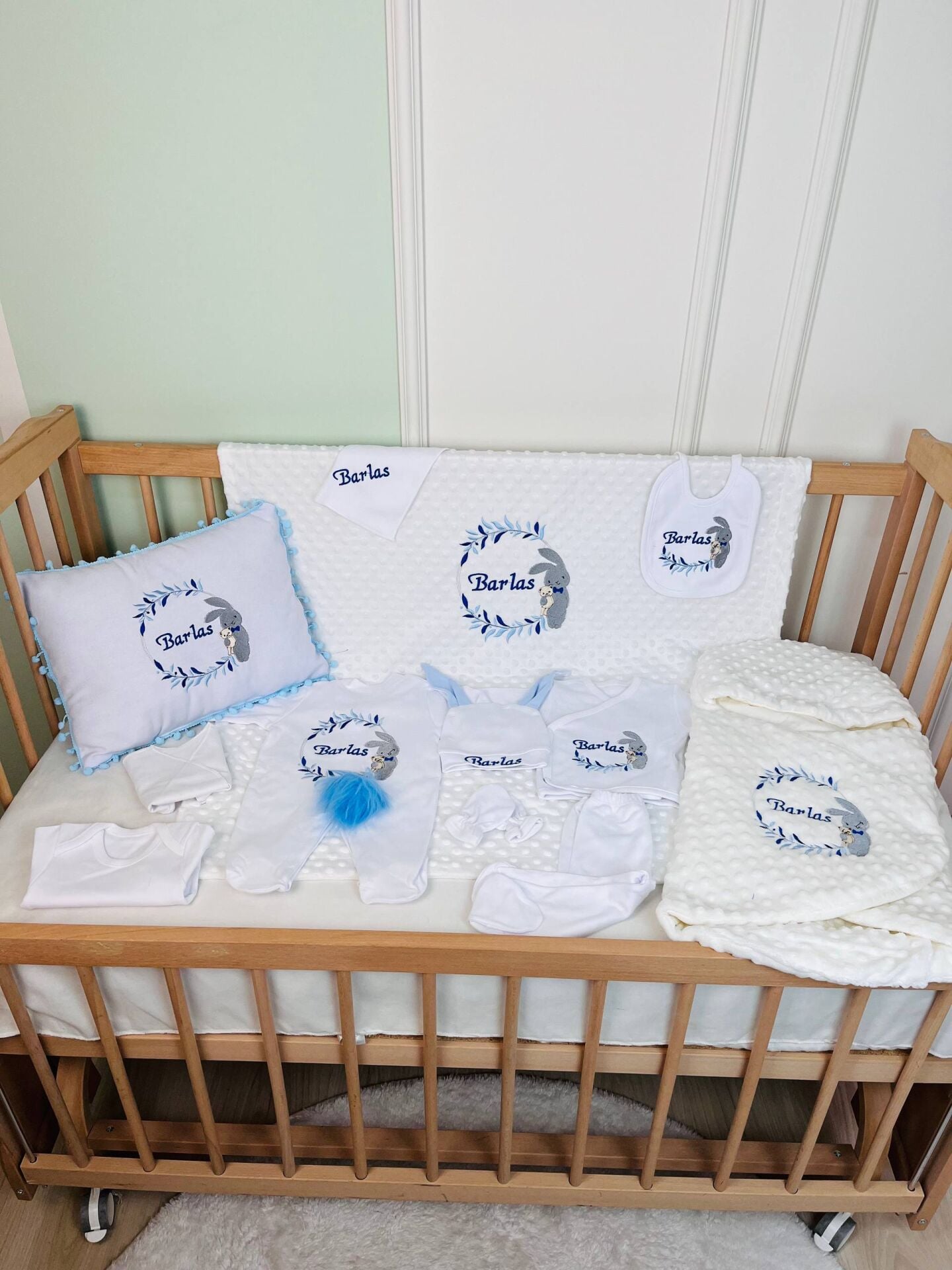 Avantajlı 12 Parça Tavşan Model Nakışlı Set