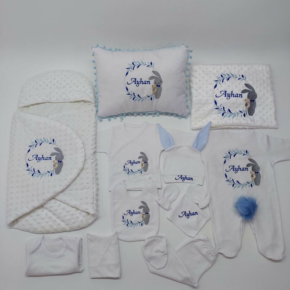 Avantajlı 12 Parça Tavşan Model Nakışlı Set