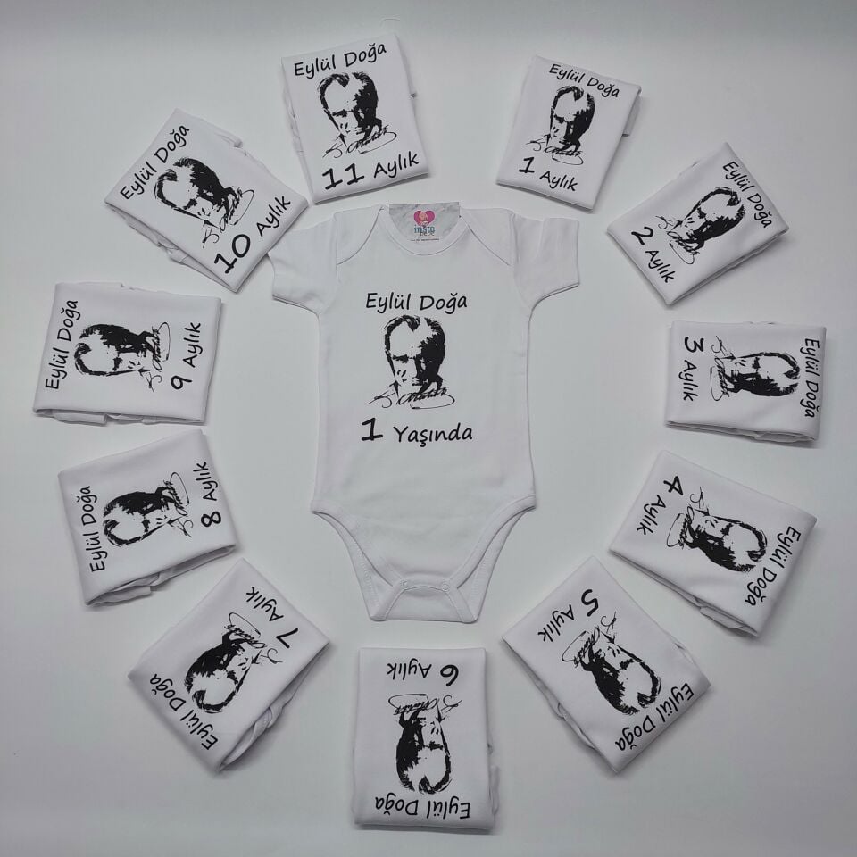 12 Aylık Atatürk Baskılı Zıbın Seti