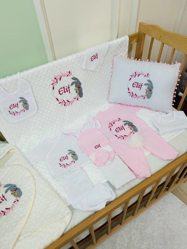 Avantajlı 12 Parça Tavşan Nakışlı Set