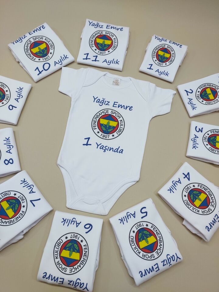 12 Aylık Baskılı  Zıbın Seti