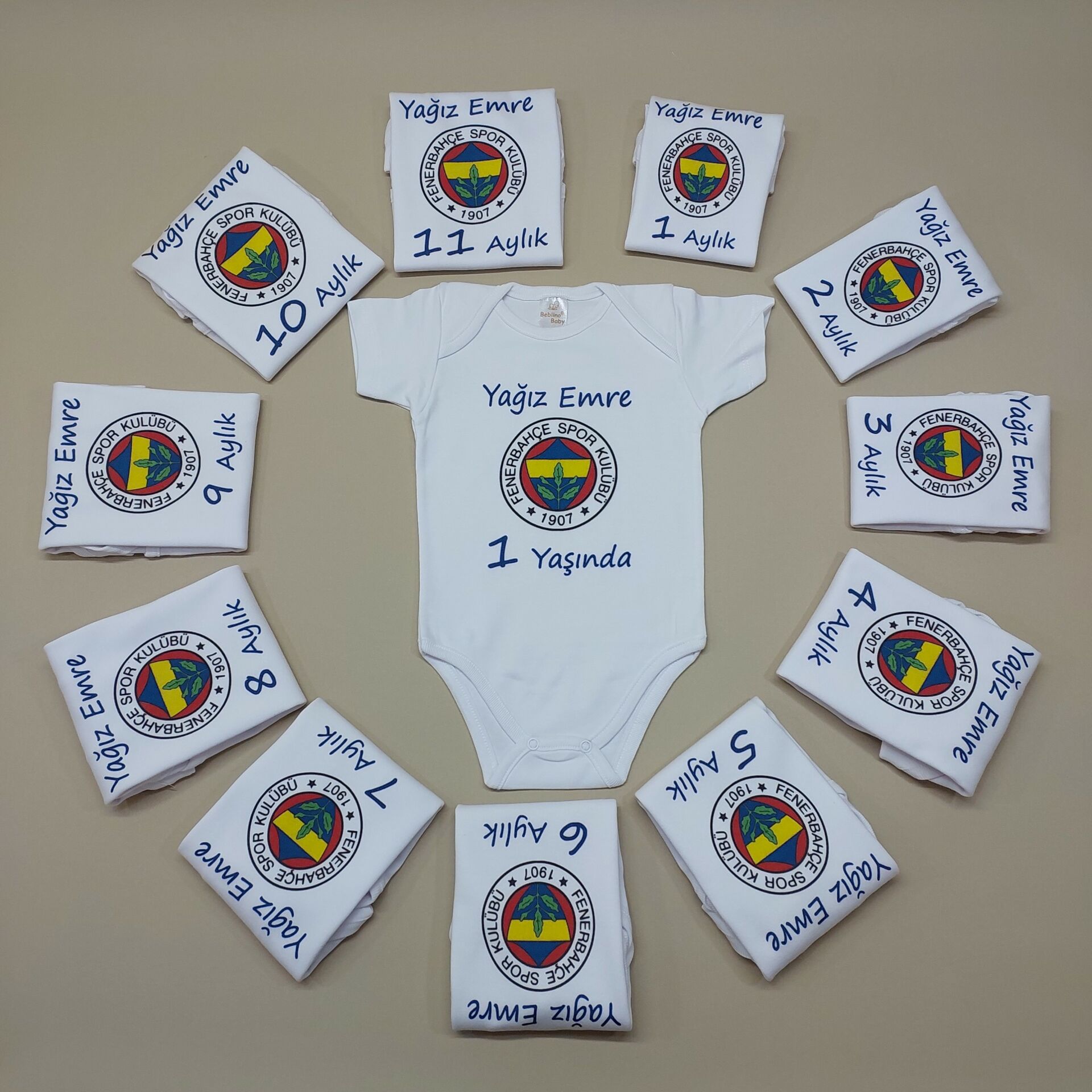 12 Aylık Baskılı  Zıbın Seti