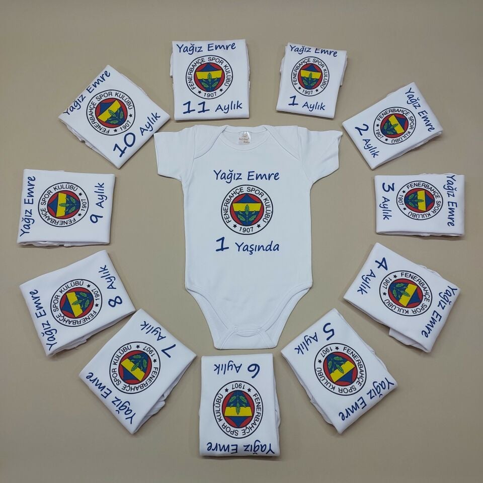 12 Aylık Baskılı  Zıbın Seti