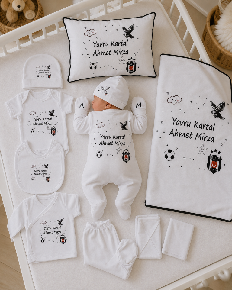 12 Parça Baskılı Hastane Çıkış Set