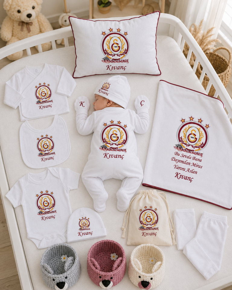 12 Parça Baskılı Hastane Çıkış Set