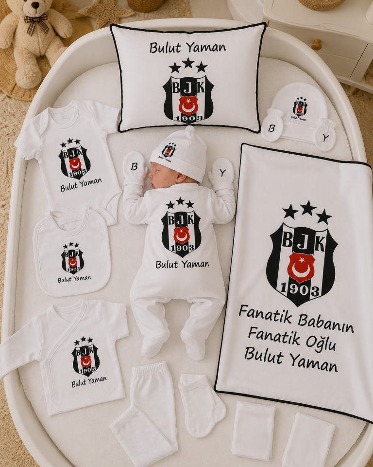 12 Parça Baskılı Hastane Çıkış Set