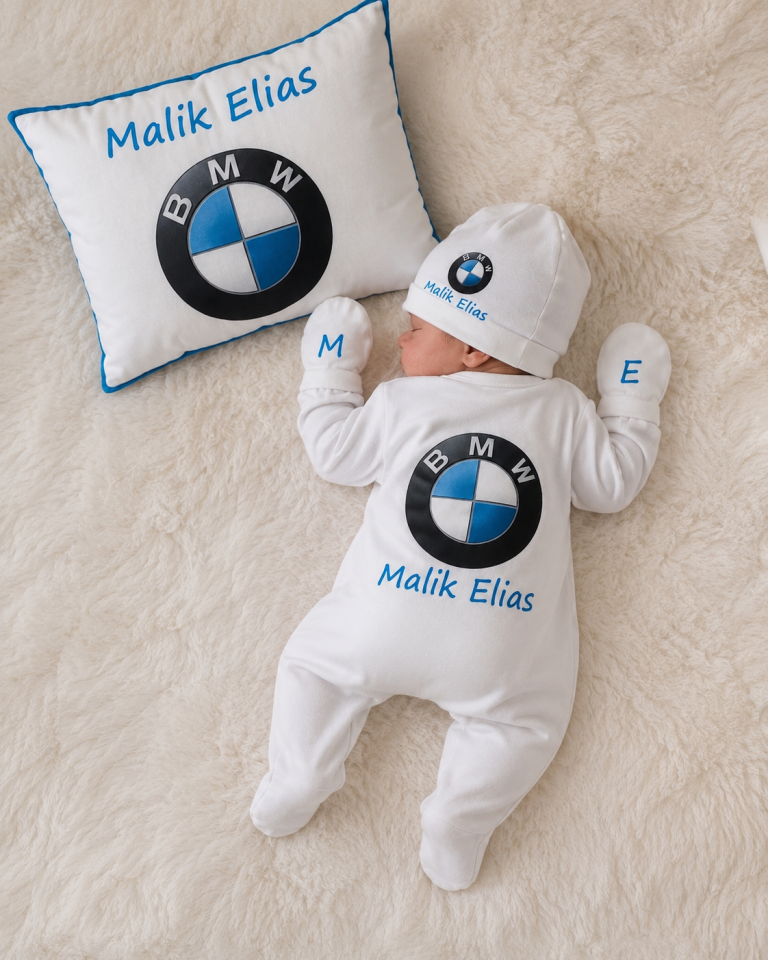 12 Parça Baskılı BMW Logolu Hastane Çıkış Set