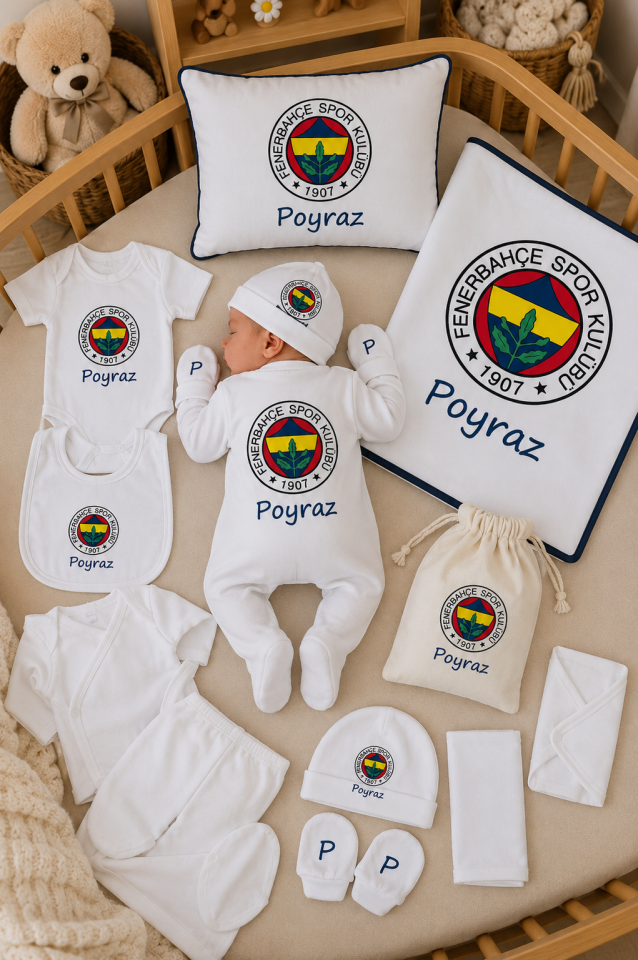 12 Parça Baskılı Hastane Çıkış Set