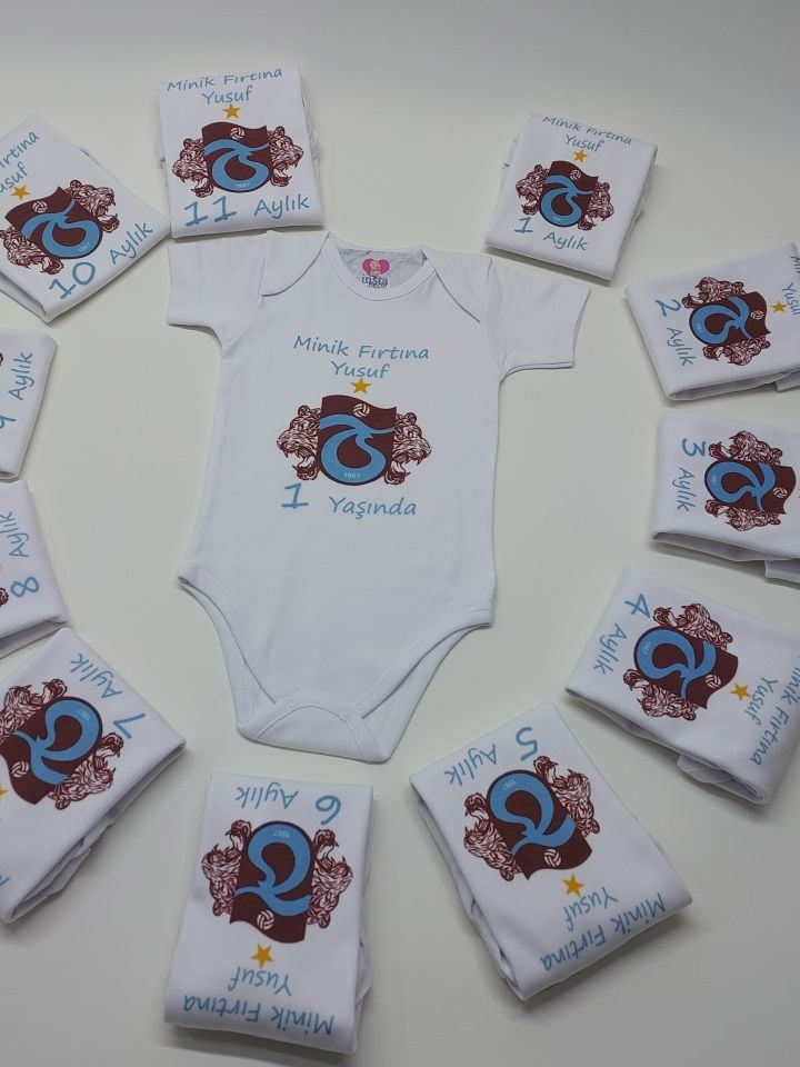 12 Aylık Baskılı  Zıbın Seti