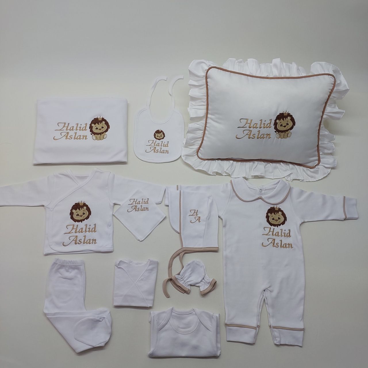 Aslan Desen Nakışlı Hastane Çıkış Seti