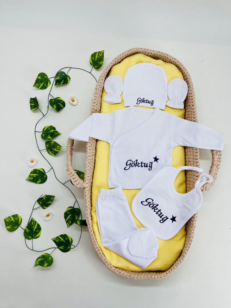 Nakış İşleme Özel Tasarım 5 Parça Hastane Çıkış Seti