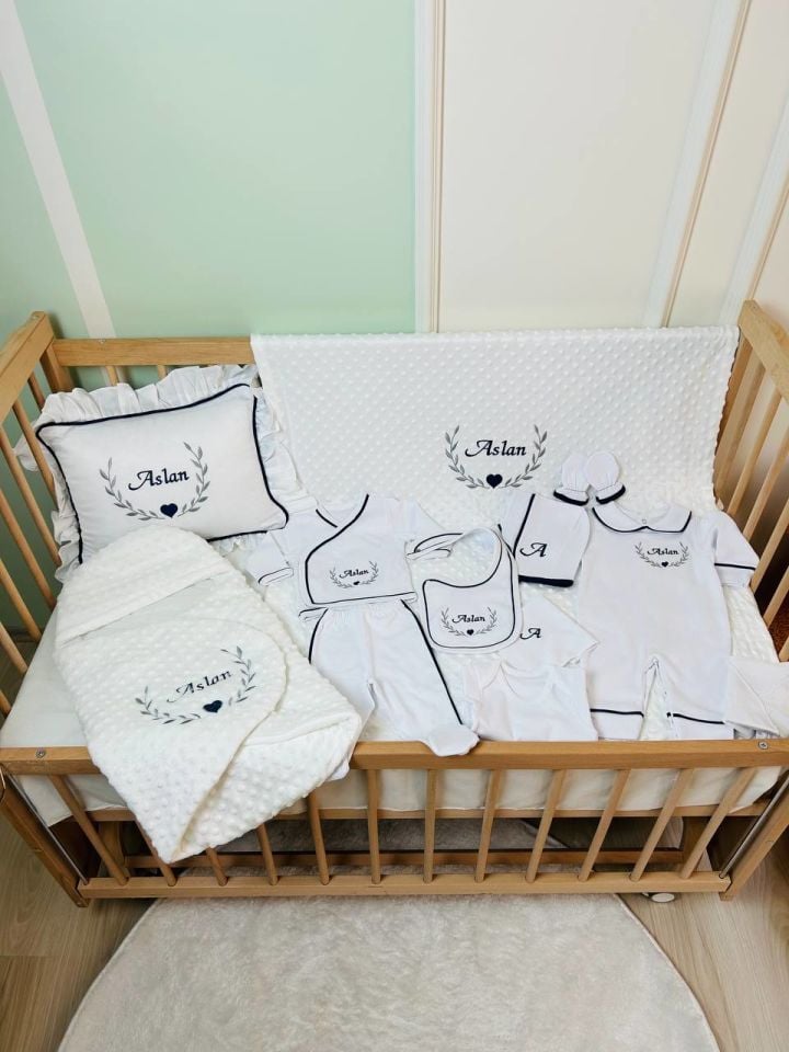 Tamamı Biyeli Kalpli Kundaklı Hastane Çıkış Seti