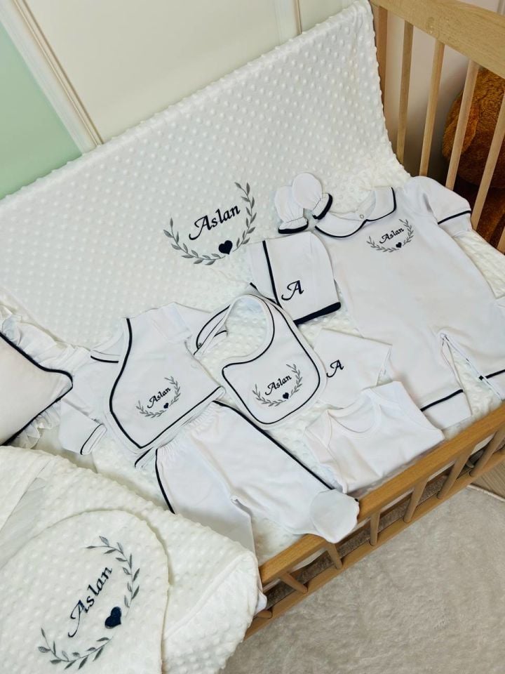 Tamamı Biyeli Kalpli Kundaklı Hastane Çıkış Seti