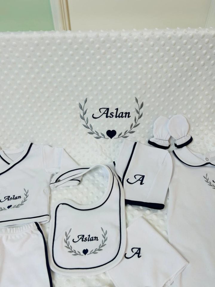 Tamamı Biyeli Kalpli Kundaklı Hastane Çıkış Seti