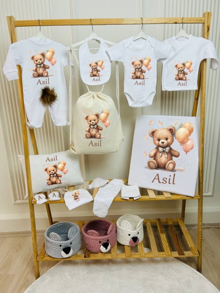 12 Parça Baskılı Hastane Çıkış Set