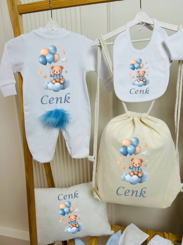 12 Parça Baskılı Hastane Çıkış Set