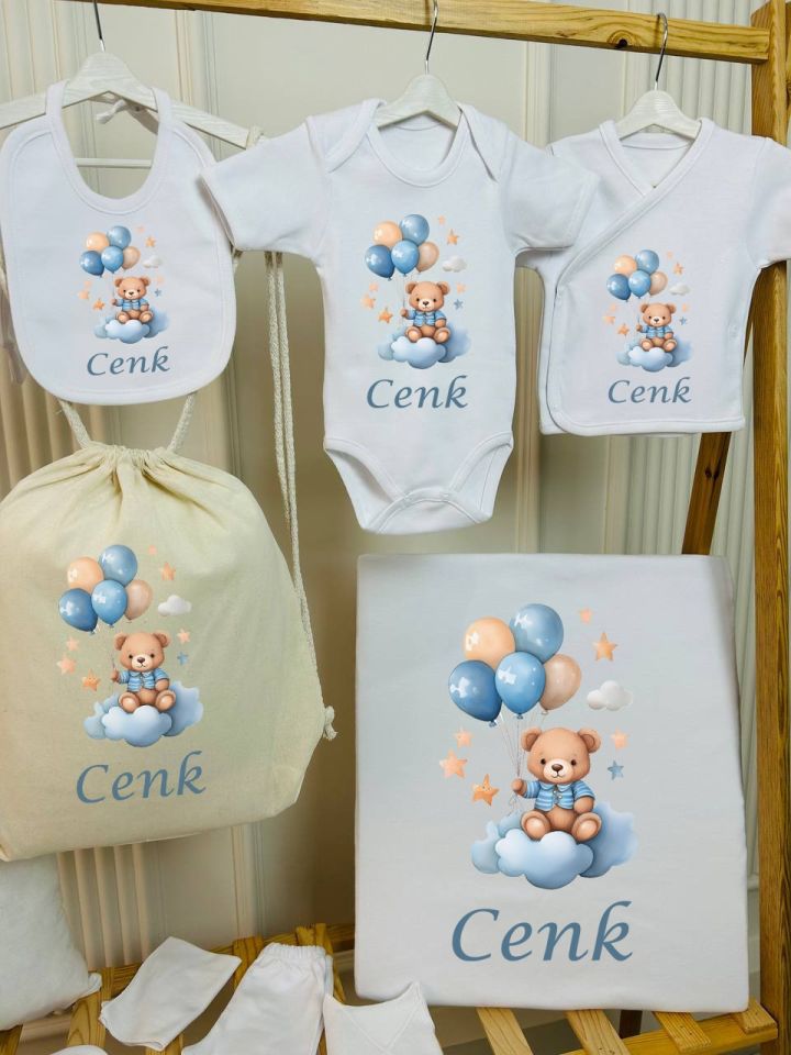 12 Parça Baskılı Hastane Çıkış Set