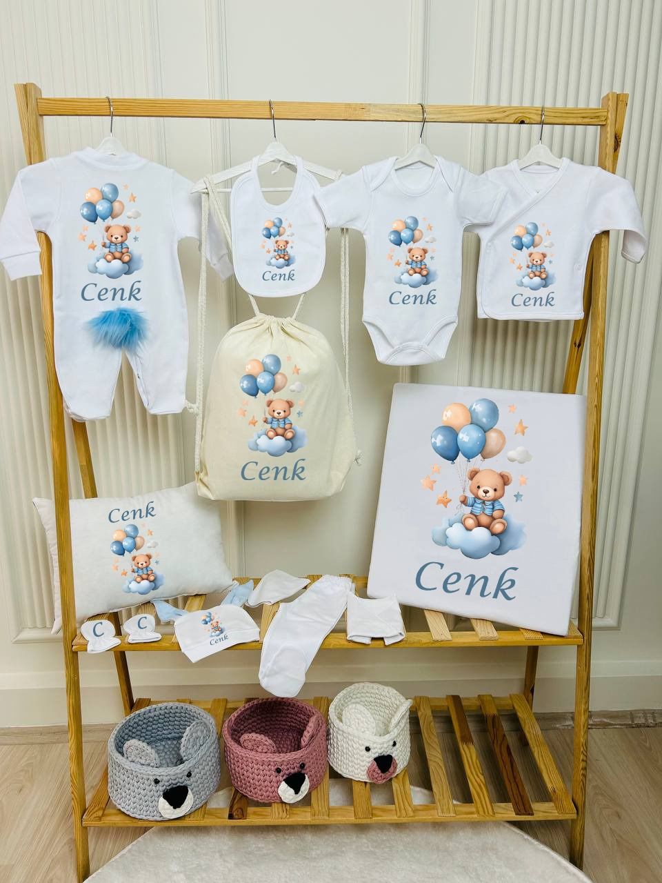 12 Parça Baskılı Hastane Çıkış Set