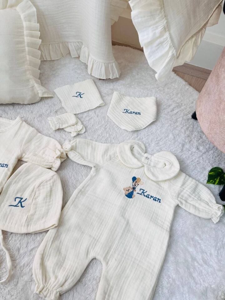 Avantajlı Tam Set 4katlı Müslin Hastane Çıkışı