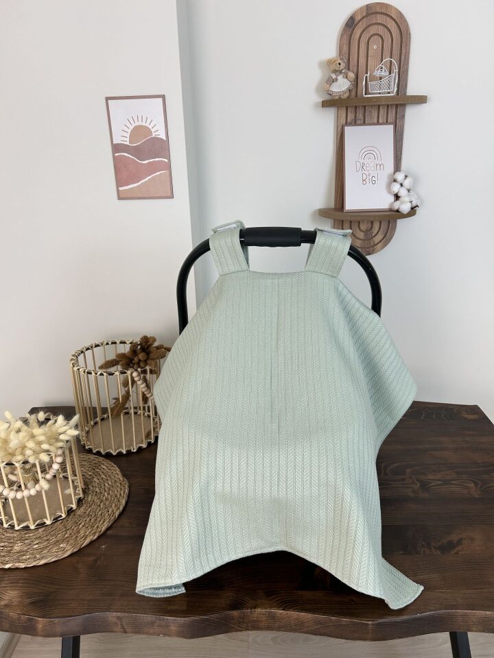 İsimli Puset Örtüsü Nakış İşlemeli %100 Pamuk Örgü Pike Kumaş