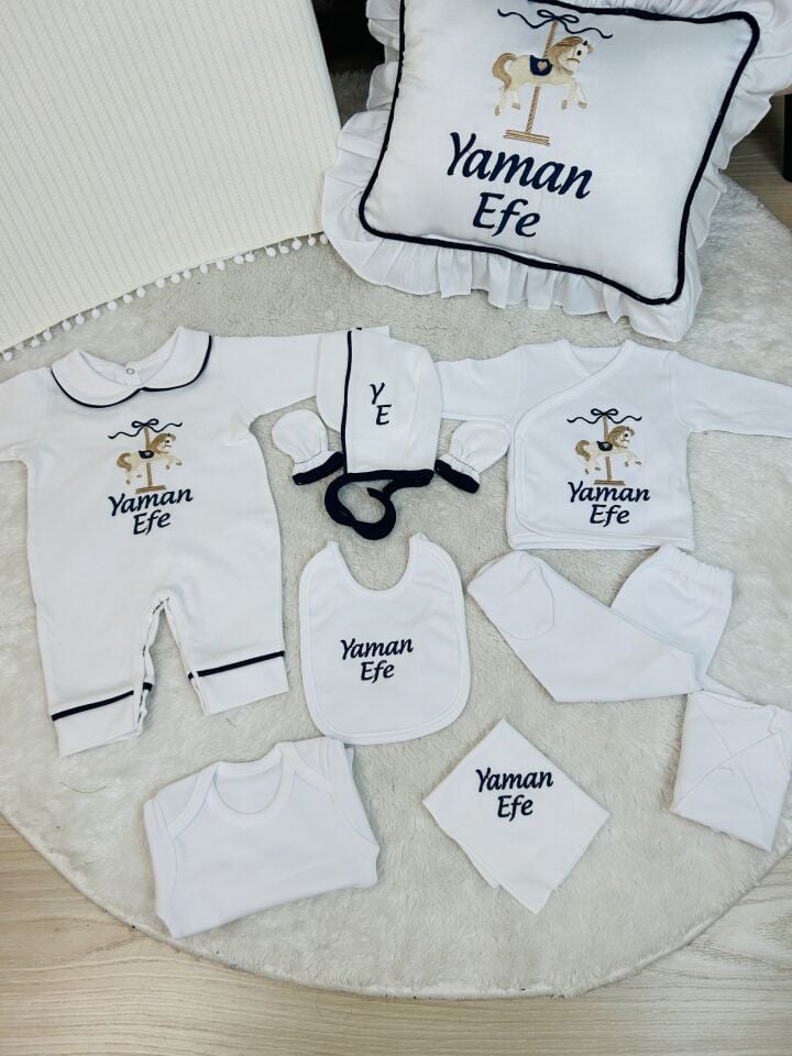 Atlı Karınca Konseptli Nakışlı Set 12 Parça