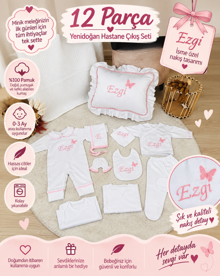 Zarif Pembe Set