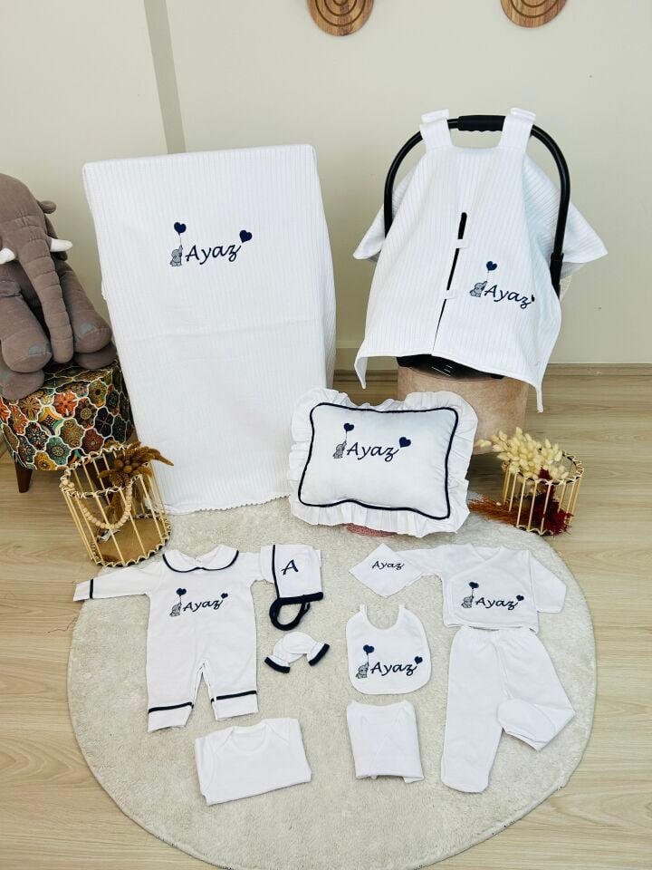 Minik Fil ve Kalp Detaylı Set