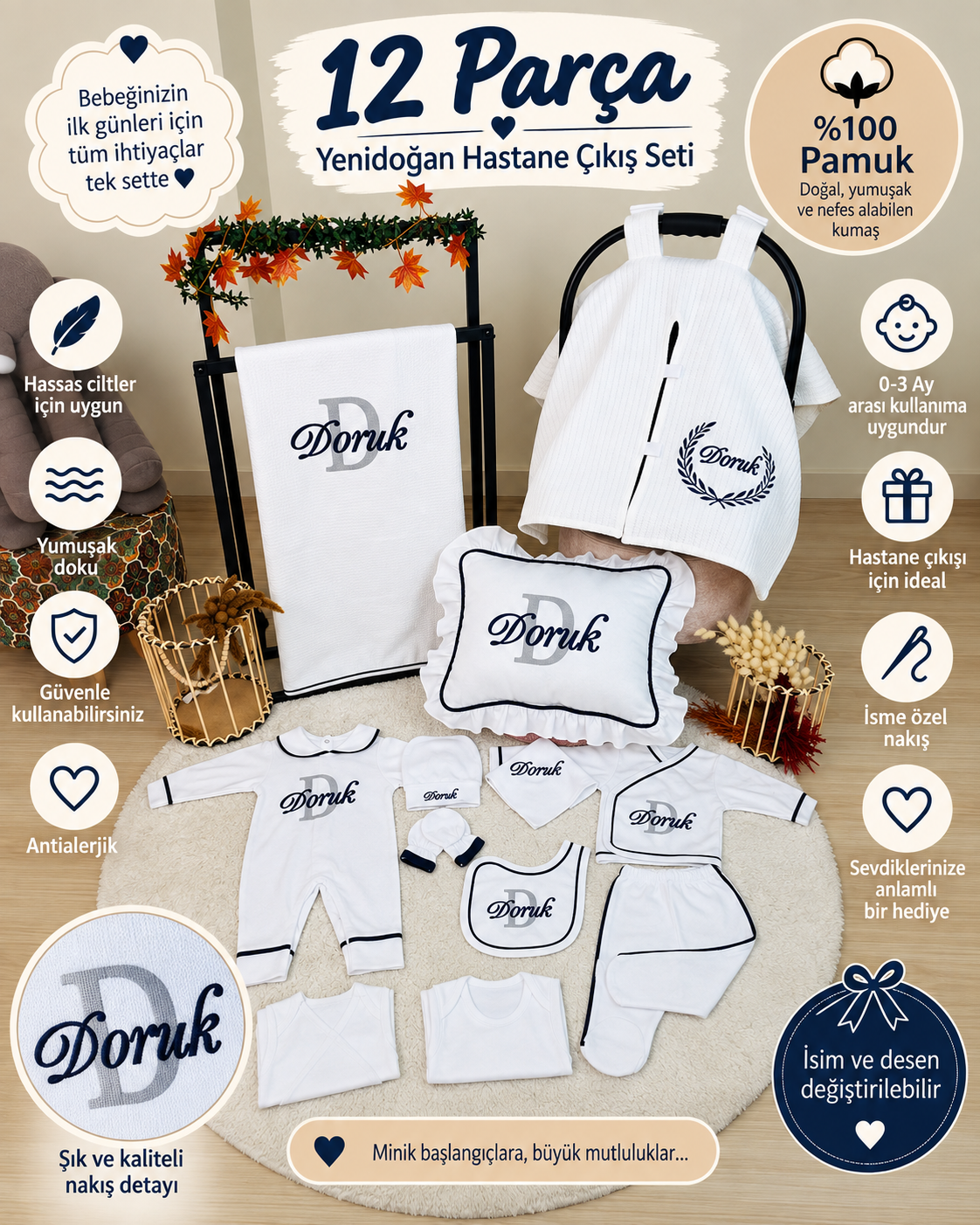 Premium Monogram Hastane Çıkışı