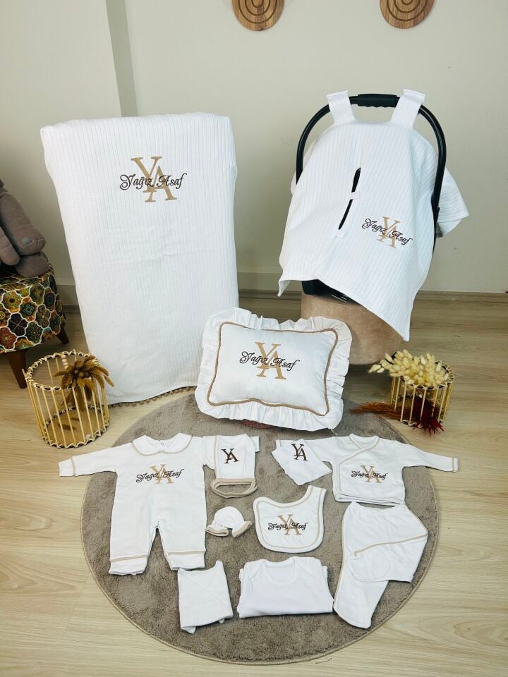 Premium Monogram Hastane Çıkışı Latte