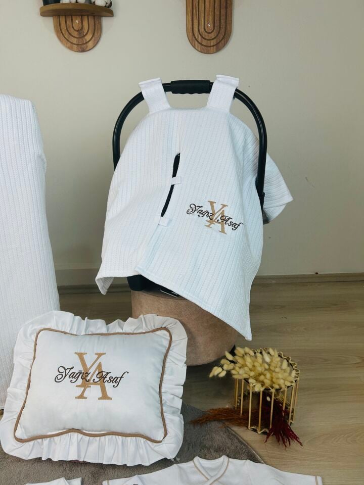 Premium Monogram Hastane Çıkışı Latte