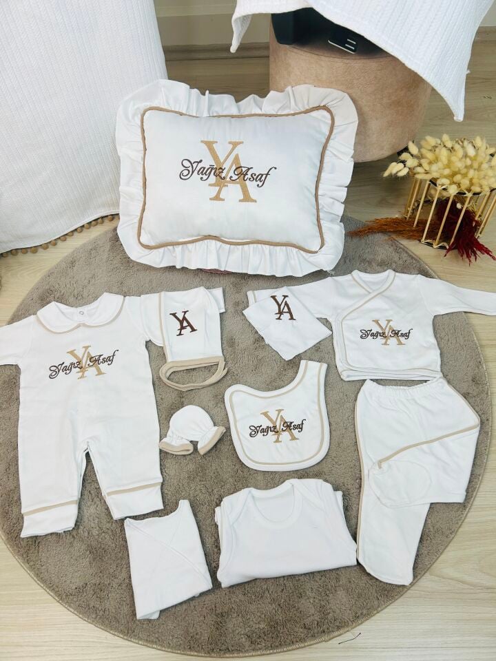 Premium Monogram Hastane Çıkışı Latte