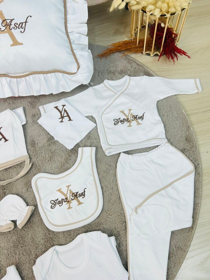 Premium Monogram Hastane Çıkışı Latte