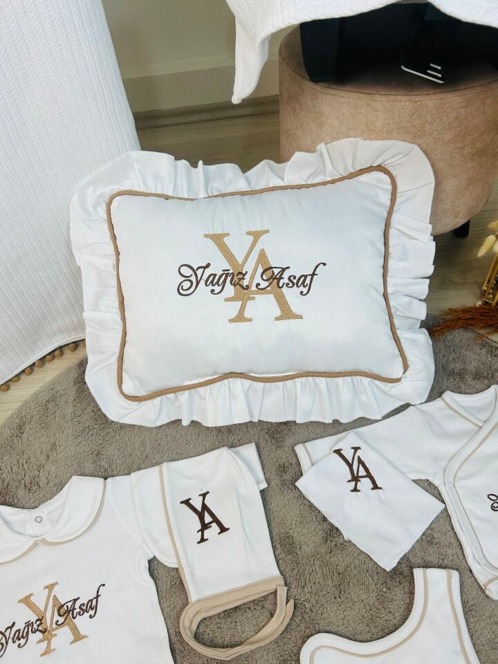 Premium Monogram Hastane Çıkışı Latte